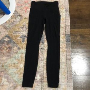 Athleta black leggings salutation stash